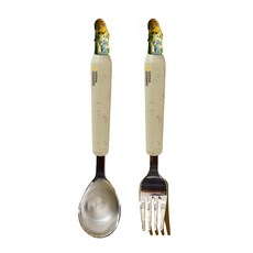 NATIONAL GEOGRAPHIC 國家地理 不鏽鋼老虎造型餐具組, 湯匙+叉子, 混色