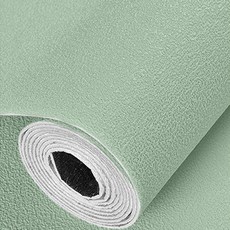 Quardi背膠絕緣牆紙矽藻土紋, 淺綠色