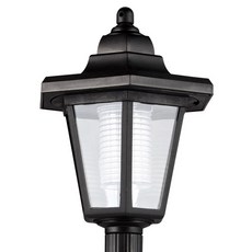 ETShop 태양광 LED 육각등 소형, 블랙