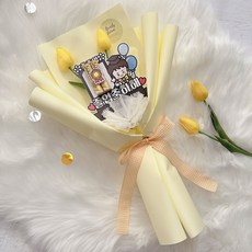 러블리팜 조화 용돈홀더 졸업 토퍼꽃다발, 1개, 남아