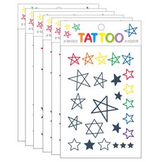 Petit 小紋身 TS015, 星星, 6個