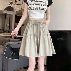 Goodif 女款高腰寬褲A字寬鬆褲裙