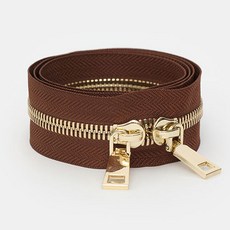 HAPPY BEARS ELEV 8號金屬拉鍊, 1個, 棕色