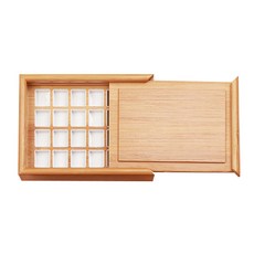 Bellian 水彩壓克力竹製調色盤 分離式 24色, 1個, 24格