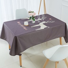 마켓에이 패턴캐릭터 크리스마스 식탁보, 커플사슴, 100 x 140 cm, 1개