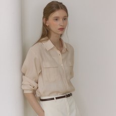 ourhope 女款 Celeste 透膚口袋襯衫