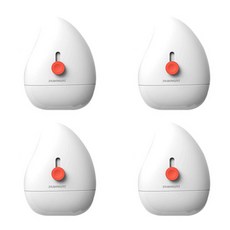 隱私印章滾筒, 白色的, 4個