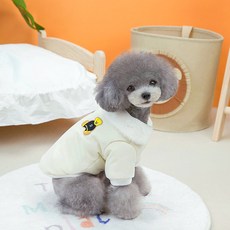 파스텔펫 반려동물 테디베어 퍼카라 털안감 패딩, 베이지, 1개