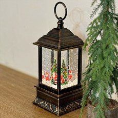 Marsh Marigold 聖誕三位聖誕老人燈籠音樂盒, 混合顏色, 10 x 10 x 23 cm