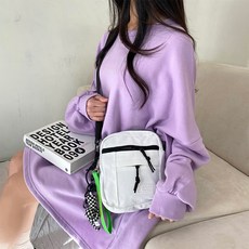 浪漫Lounge Berubi 休閒輕量迷你斜背包, 白色