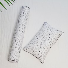 ahtty blanc 嬰幼兒棉質枕頭套2入 + 枕芯 + 身體枕套 + 身體枕芯套組, 恐龍世界