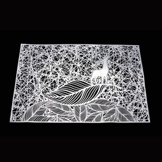 Ahope 高級餐桌墊 4入, 銀色, (45x30cm), 4個
