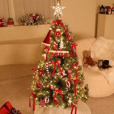 JOART 聖誕樹燈泡裝飾裝飾全組 PS03, Primera 紅白色, 120cm