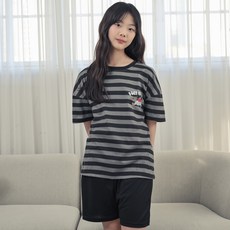 CocoDream 青少年學生款幸運走路狗短袖+短褲睡衣套裝