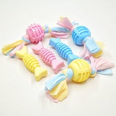 Pasteldog Dog Soft Tug Tug 糖果形狀 6 件套, 混色, 1套