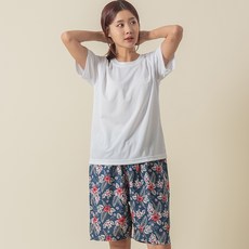 Mintcocoa 女款人造絲五分睡褲