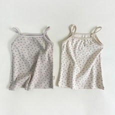 YEROOYENA 女童花卉無袖T恤2件組