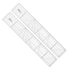 유니크 패치 워크 시접자 30cm, 혼합색상, 2개