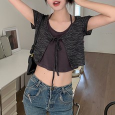 어썸풀 여성용 클로즈 가디건 세트 A24SMTPS030808