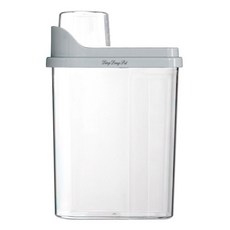 DING DONG PET 寵物透明密封飼料桶, 灰色, 2.5L, 1個