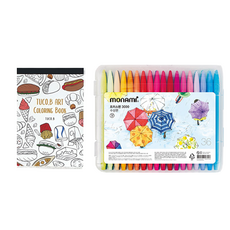 TUCO.B 藝術著色本 甜點明信片本 隨機出貨 + Monami Plus Pen 36色套組, 東亞PMS, 東亞PMS