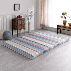 베드넷퍼니쳐 70T 유럽 라텍스 매트리스 + 속커버 + 겉커버 세트, 순면 라인코튼, 7cm