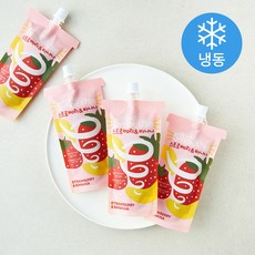 잠바 스트로베리 & 바나나 스무디 (냉동), 100g, 4개