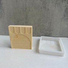 홈플로우 디자인 벽 건물 석고 디퓨저 실리콘 몰드, 02