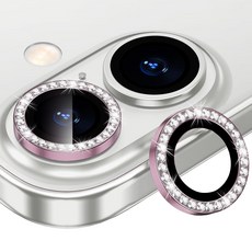 SPACE SHIELD Armor Flex Bling Fit 9H 全覆蓋鏡頭水鑽環保護貼 粉紅色, 1套