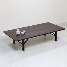 4MERIT 韓國製造 6人座 雙腳矮餐桌 1200 x 600, 胡桃木色(1200 x 600)