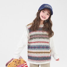 jkids 女童滾邊針織背心 J8514