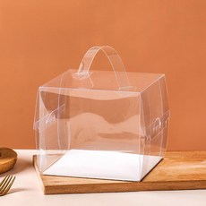 레드캣 사각 쿠키 머핀 미니 케이크 포장 상자 2호, 10개, 투명