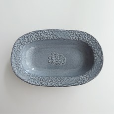 로코리빙 리엔 수국 타원접시, 소라, 1개