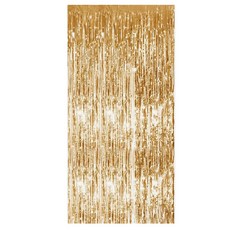 Four Million派對用品金箔流蘇簾 1*2m, 1個, 金黃色