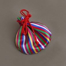 이츠독 반려동물 전통 색동 복주머니 액세서리, 혼합색상, 1개