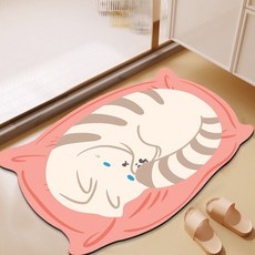 Weederhome 慵懶貓咪柔軟地墊 粉紅色, 混合色, 1個