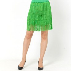 dancedome 3層流蘇裙 LDS12300, 綠色