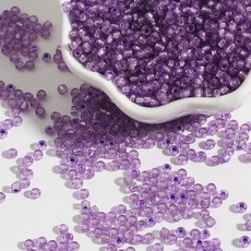 Allode 透明簡約彩色DIY串珠 2mm 1000入, 04 淺紫色, 2個