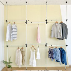 韓國製造 Virtue Nine Light 25mm 安裝型 6層掛衣架, 錘紋色