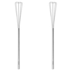 Maxcook 三角全不鏽鋼迷你打蛋器 中 24cm, 銀色, 2個