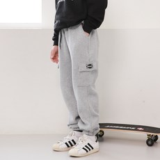 Nanajuni 男童獨特工裝束口刷毛運動褲