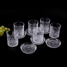 Callis 鑽石水晶 Underlock 6p + 杯墊 6p, 透明, 1組