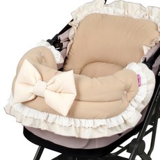 ManitoPet 狗狗推車外層防護墊, 1個, 蝴蝶結 米色