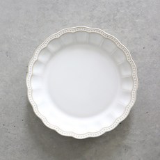 TINNY BLANC Minuet 圓形盤 19.5cm, 白色