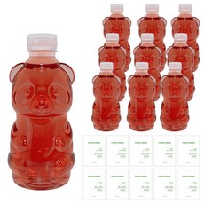 熊貓果汁瓶 350ml x 10入 + 防水標籤貼紙 10入 組, 1套