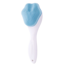 The Happy N 矽膠洗臉按摩手動潔面刷, 藍色, 1個