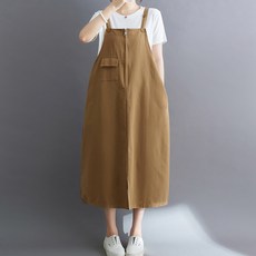 아뗄릭 로미 캐주얼 멜빵 포켓 지퍼 원피스 10334