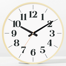 메르헨몬드 빅사이즈 티탄 무소음 벽시계 대형 40cm, 베이지