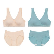 IUNIQUE 哺乳內衣 2入+內褲 2入