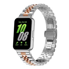 SPACE SHIELD 紀念型金屬錶帶, 銀色玫瑰金